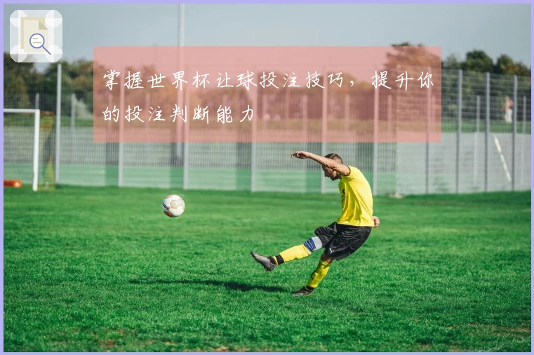 掌握世界杯让球投注技巧，提升你的投注判断能力