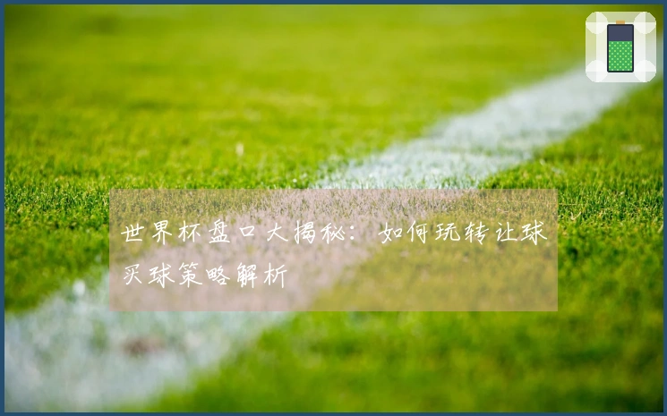 世界杯盘口大揭秘：如何玩转让球买球策略解析